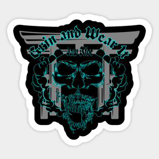 Whispers of Bone Unspoken Stories Skull Speak Louder Than Words Sticker